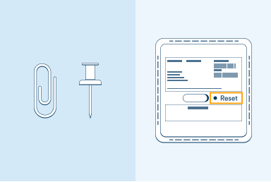 Huawei B618 advanced settings - factory reset - step 2 Illustration of where the manual reset is on the modem
