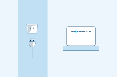 Huawei B535 - step 2 Illustration of plugging in a modem