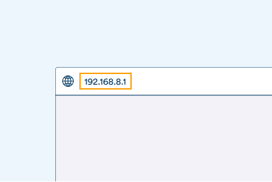 Huawei B535 Advanced Settings - accessing your modem - Step 2 Illustration of a web browser URL bar