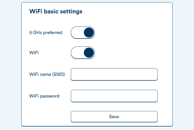 Huawei B535 Advanced Settings - name and password - step 2 Illustration of a settings page