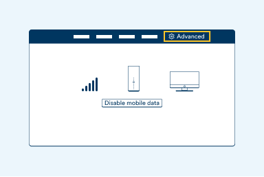 Huawei B618 Advanced Settings - admin password - Step 1 illustration showing modem setting