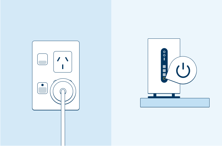 Nokia FastMile 5G Modem - Reset Step 1 illustration of a modem