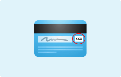 H&S - Credit Card Emoji - CCA Image of an emoji of the back of a credit or debit card on a light blue background