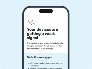 Troubleshooting Broadband App - Recommend Image showing the results of the router scan and recommending the next steps for troubleshooting