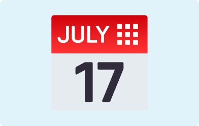 H&S - Trade In - Calendar Emoji of a calendar on a light blue background