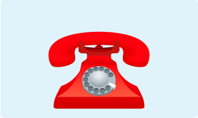 H&S - Trade In - Old Phone Emoji of a rotary dial phone on a light blue background