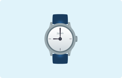 H&S - Trade In - Watch An emoji of a wrist watch on a light blue background
