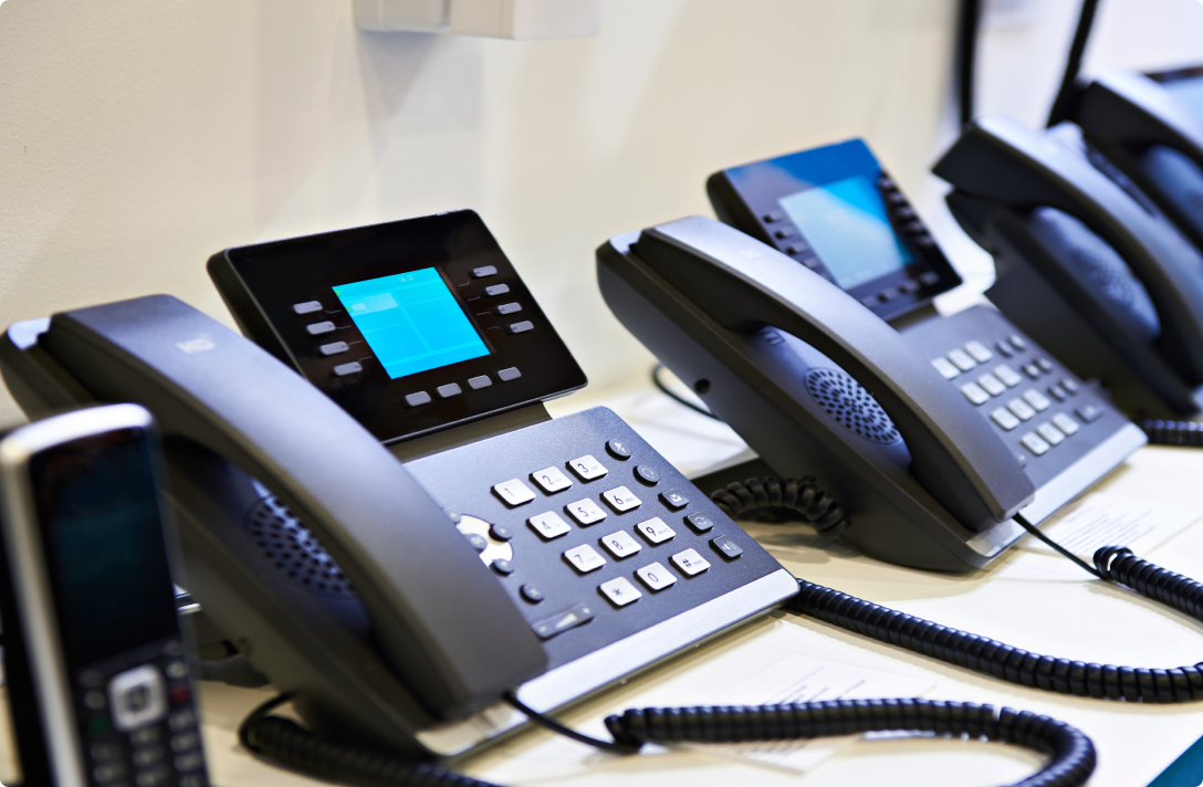 Business - SIP Trunks - Office Phones Image of landline phones side by side
