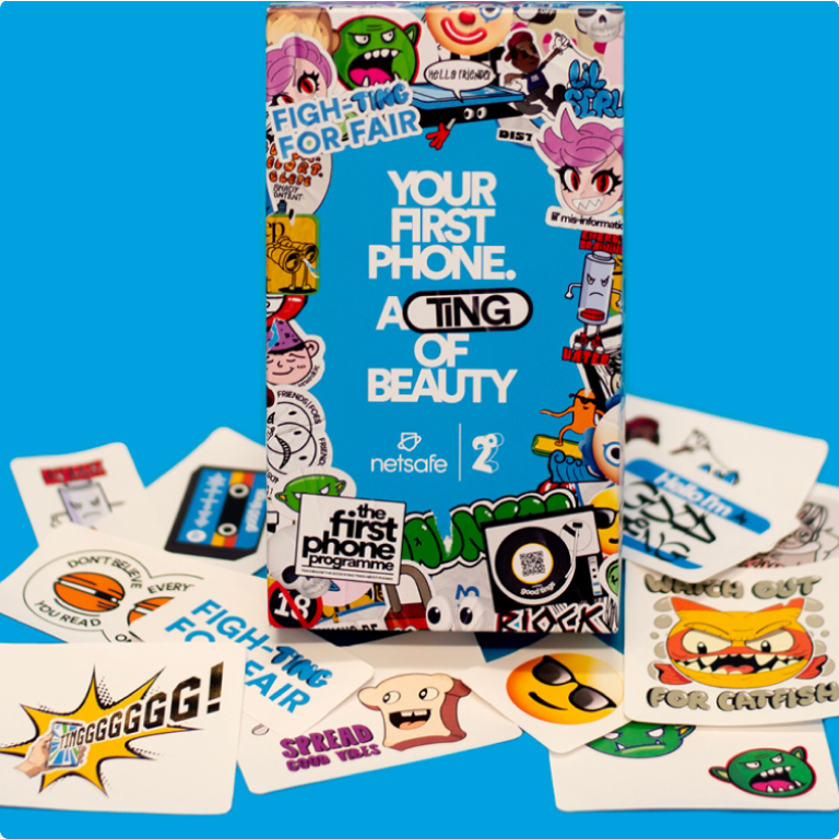 Image of the first phones pack on a blue background