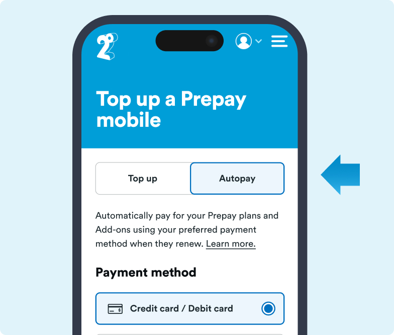 buy add on - prepay auto renew screengrab of prepay auto renew