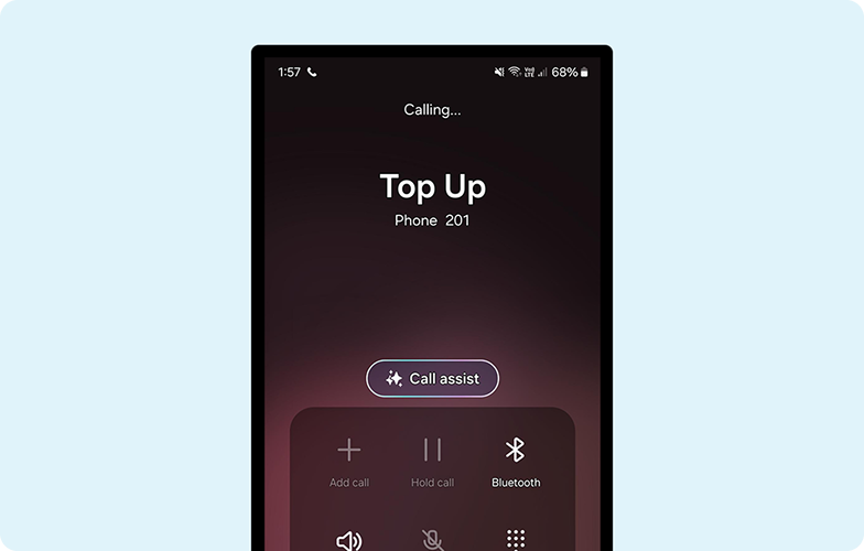 H&S - Prepay Top Up - Phone Screenshot of a phone call to top up a prepaid mobile