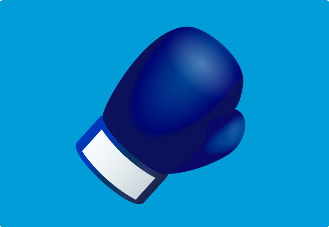 Why 2degrees - Fighting for Fair - Boxing Glove Emoji of a Boxing Glove on a blue background