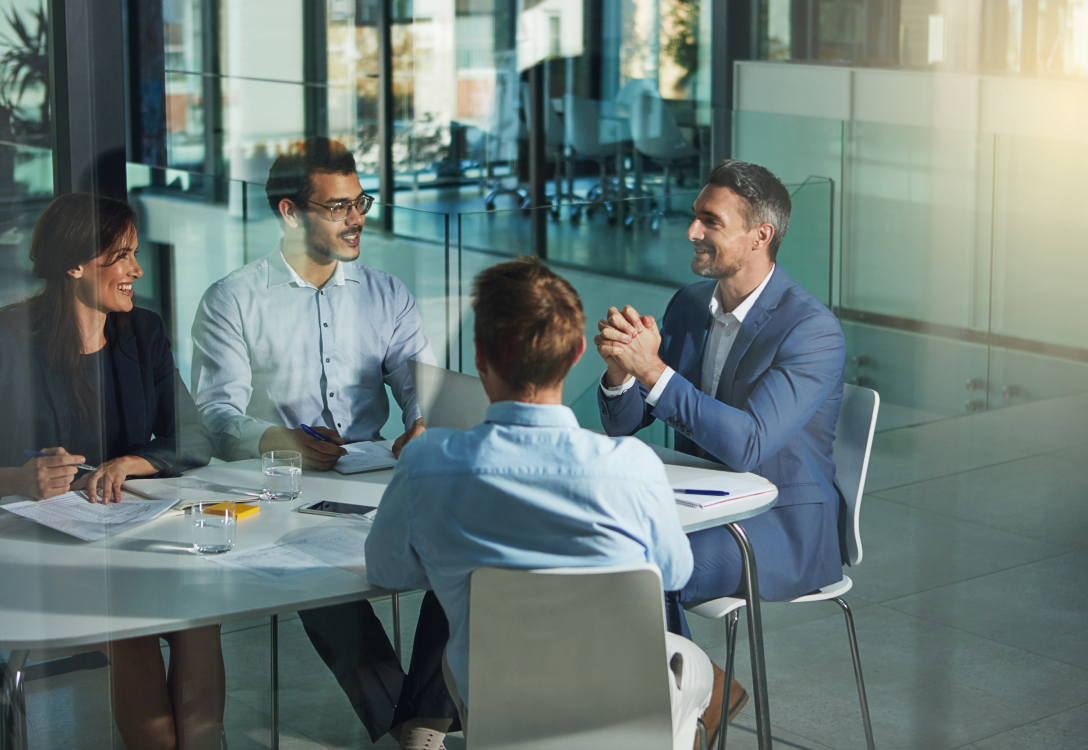 Office workers in a meeting room