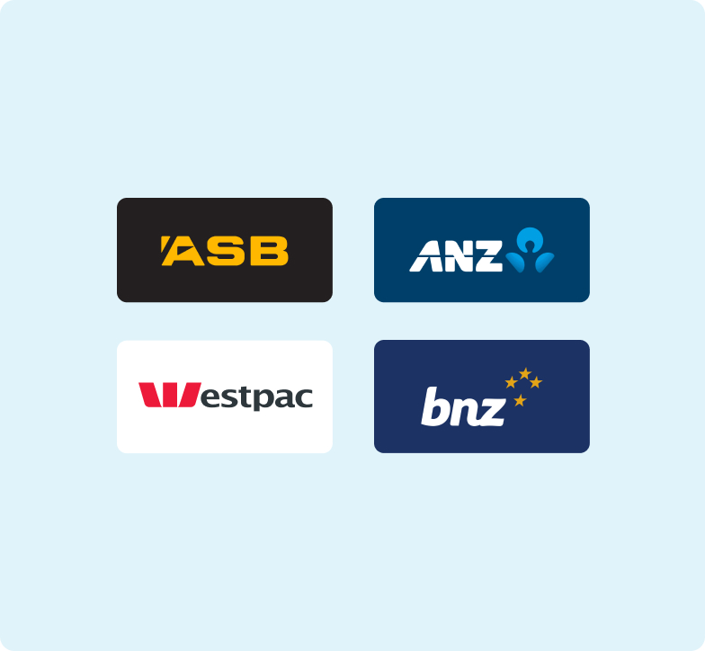 H&S - Online EFTPOS Banks - Logos Logos of ASB, ANZ, Westpac and BNZ banks